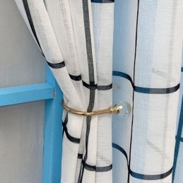 Voile Gordijn Met Traliewerkpatroon, Op Maat Gemaakt Gordijn, Transparante Gordijnen Voor Woonkamer En Slaapkamer