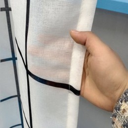 Voile Gordijn Met Traliewerkpatroon, Op Maat Gemaakt Gordijn, Transparante Gordijnen Voor Woonkamer En Slaapkamer