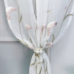 Moderne Geborduurde Tule Gordijnen Riet Doorschijnende Voile Woonkamer Slaapkamer