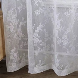Moderne Tule Gordijn Op Maat Gemaakt Gordijn Bloemen Voile Transparant Voor Woonkamer