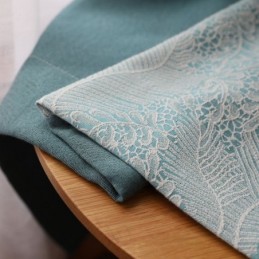 Verduisteringsgordijn Op Maat Gemaakt Europees Eenvoudig Zacht Katoen Blauw Jacquard Decoratief Slaapkamergordijn