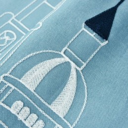 Gordijnen Met Geborduurd Kasteel In Scandinavische Stijl Voor Woonkamer/Slaapkamer