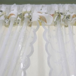 Witte Transparante Gordijnen, Plantenvoile Gordijnen Voor Woonkamer En Slaapkamer