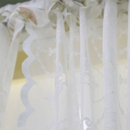 Witte Transparante Gordijnen, Plantenvoile Gordijnen Voor Woonkamer En Slaapkamer