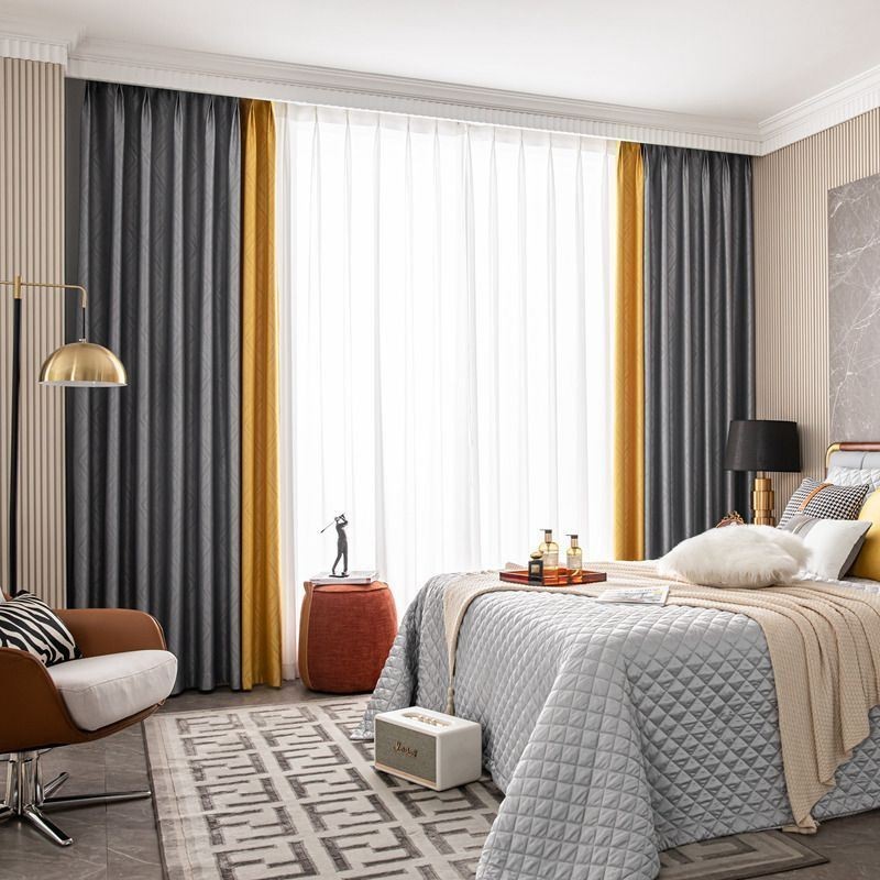 Geometrische Jacquardgordijnen Verduisterend Voor De Woonkamer