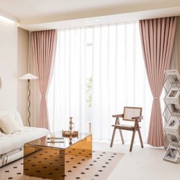 Nordic Gordijnen Effen Kleur Verduisterend Voor Woonkamer