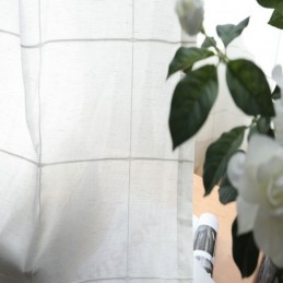 Minimalistisch Transparant Gordijn Op Maat Gemaakt Gordijn Groot Rooster Jacquard Voile Paneel Woonkamer Één