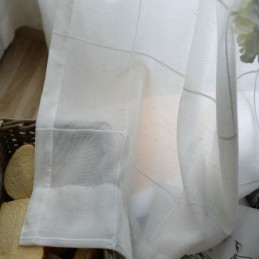 Minimalistisch Transparant Gordijn Op Maat Gemaakt Gordijn Groot Rooster Jacquard Voile Paneel Woonkamer Één