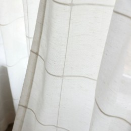 Minimalistisch Transparant Gordijn Op Maat Gemaakt Gordijn Groot Rooster Jacquard Voile Paneel Woonkamer Één