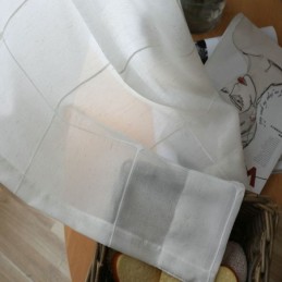 Minimalistisch Transparant Gordijn Op Maat Gemaakt Gordijn Groot Rooster Jacquard Voile Paneel Woonkamer Één