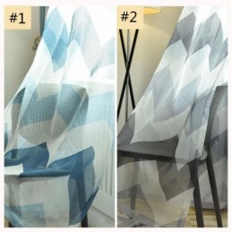 Nordic Simple Sheer Gordijn Op Maat Gemaakt Gordijn Golvend Patroon Bedrukt Woonkamer