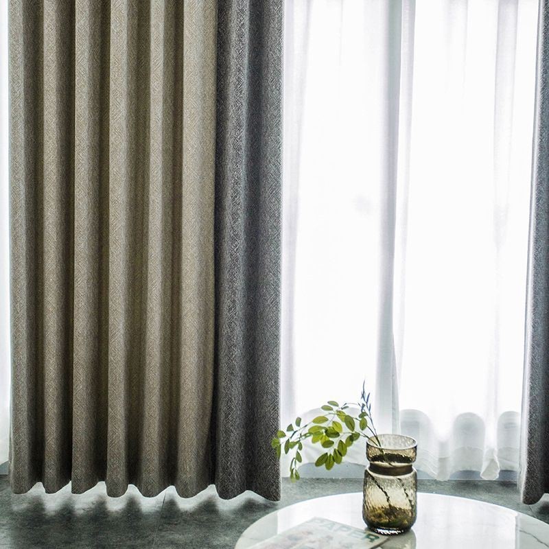 Nordic Patchwork Gordijnen Effen Kleur Verduisterend Voor Woonkamer