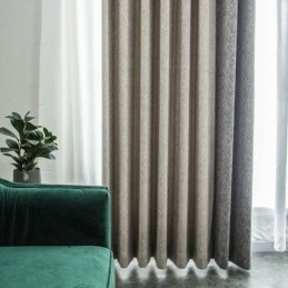 Nordic Patchwork Gordijnen Effen Kleur Verduisterend Voor Woonkamer
