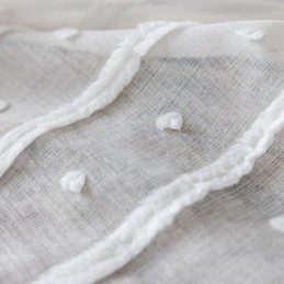 Witte Transparante Gordijnen Op Maat, Geborduurde Tule Gordijnen Voor De Woonkamer