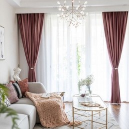 Nordic Fluwelen Gordijnen Verduisterend Voor Slaapkamer Woonkamer Effen Kleur
