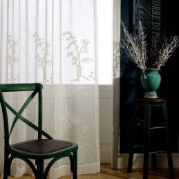 Klassieke Transparante Gordijnen Op Maat Gemaakt Gordijnen Met Bamboe Borduurwerk Tule Gordijnen Voor De Woonkamer