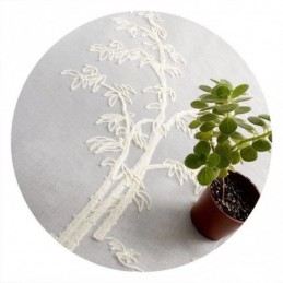 Klassieke Transparante Gordijnen Op Maat Gemaakt Gordijnen Met Bamboe Borduurwerk Tule Gordijnen Voor De Woonkamer