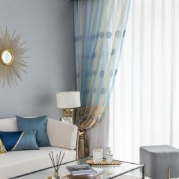 Luxe Geborduurd Tule Gordijn Op Maat Gemaakt Gordijn Voile Doorschijnend Woonkamer