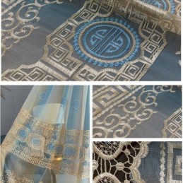 Luxe Geborduurd Tule Gordijn Op Maat Gemaakt Gordijn Voile Doorschijnend Woonkamer