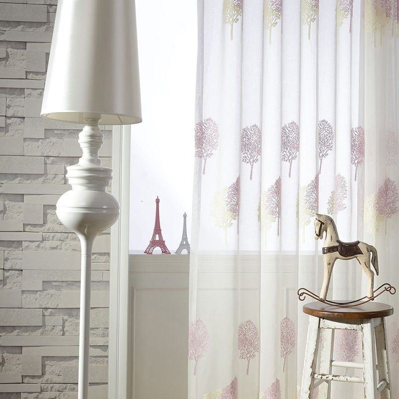 Nordic Sheer Gordijn Op Maat Gemaakt Gordijn Bomen Tule Voor Woonkamer Slaapkamer