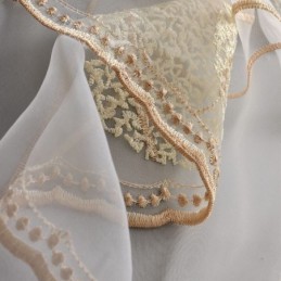 Delicate Transparante Gordijnen Op Maat Gemaakt, Geborduurde Tule Gordijnen Voor De Woonkamer