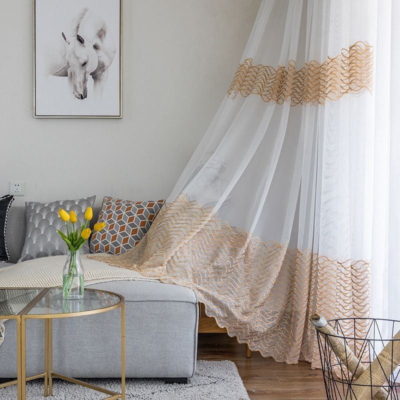 Ademend, Transparant Gordijn Op Maat Gemaakt, Decoratief Tule Voile Voor De Woonkamer.