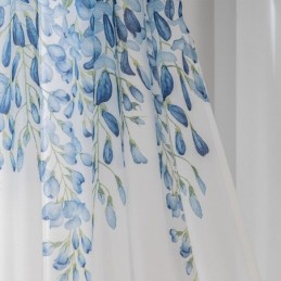 Moderne Transparante Gordijnen Op Maat Gemaakt, Gordijn Met Plantenprint, Voile Raam Voor Woonkamerbalkon