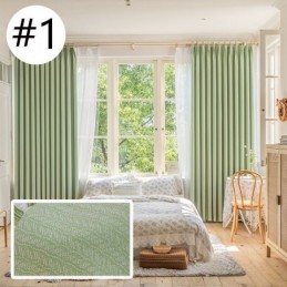 Bladeren Jacquard Gordijnen Verduisterend Voor Woonkamer