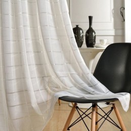 Geometrisch Jacquard Transparant Gordijn Op Maat Gemaakt Gordijn Luxe Tule Woonkamer Slaapkamer