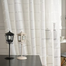 Geometrisch Jacquard Transparant Gordijn Op Maat Gemaakt Gordijn Luxe Tule Woonkamer Slaapkamer