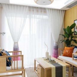 Gordijn In Scandinavische Stijl, Op Maat Gemaakt, Bedrukt Voile, Woonkamer, Slaapkamer