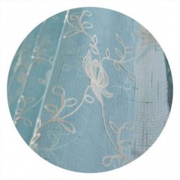 Geborduurde Voile Gordijnen Met Plantenpatroon, Raamdecoratie Voor Woonkamer, Slaapkamer, Op Maat Gemaakt Gordijn