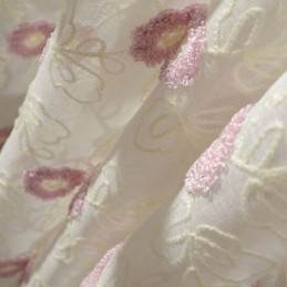 Nordic Geborduurd Tule Gordijn Op Maat Gemaakt Gordijn Bloemen Voile Transparant Woonkamer