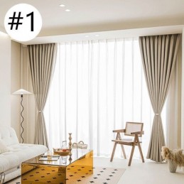 Nordic Gordijnen Effen Kleur Verduisterend Voor Woonkamer