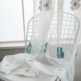 Meer Doorschijnende Borduurgordijnen Op Maat Gemaakt Decoratief Bloemengordijn Voor Woonkamer En Slaapkamer