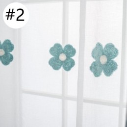 Meer Doorschijnende Borduurgordijnen Op Maat Gemaakt Decoratief Bloemengordijn Voor Woonkamer En Slaapkamer