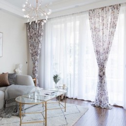 Botanisch Bedrukt Gordijn Op Maat Gemaakt Gordijn Van Tule Voor Woonkamer/Slaapkamer