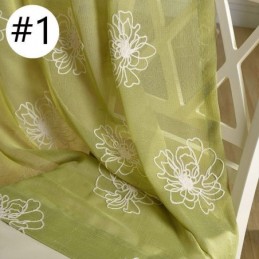 Borduurwerk Bloemen Transparante Voile Gordijnen Decoratieve Tule Voor Woonkamer