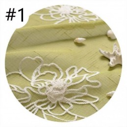 Borduurwerk Bloemen Transparante Voile Gordijnen Decoratieve Tule Voor Woonkamer