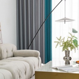 Nordic Patchwork Gordijnen Effen Kleur Verduisterend Voor Woonkamer