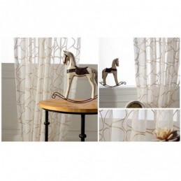 Modern Geborduurd Tule Gordijn Op Maat Gemaakt Gordijn Voile Doorschijnend Woonkamer