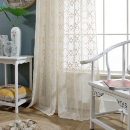 Nordic Borduurwerk Gordijn Op Maat Gemaakt Gordijn Katoen Doorschijnend Woonkamer Slaapkamer