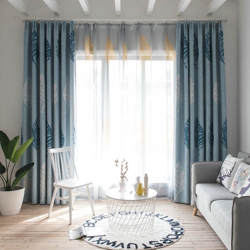 Bue Leaf Verduisteringsgordijn Op Maat Gemaakt Gordijn Moderne Minimalistische Raamdecoratie