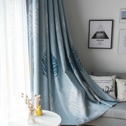 Bue Leaf Verduisteringsgordijn Op Maat Gemaakt Gordijn Moderne Minimalistische Raamdecoratie