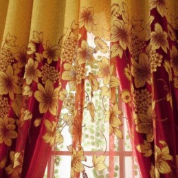 Amerikaanse Landelijke Transparante Gordijnen Op Maat Gemaakt Gordijn Bloementak Jacquard Raamdecoratie Slaapkamer