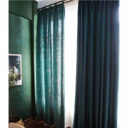 Decoratief Gordijn Van Katoenlinnen Op Maat Gemaakt Gordijn Pastorale Bij Semi-Verduisterende Slaapkamer Kinderkamer