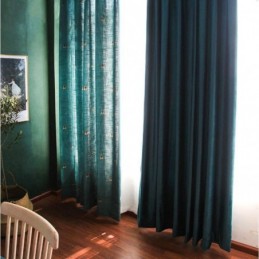 Decoratief Gordijn Van Katoenlinnen Op Maat Gemaakt Gordijn Pastorale Bij Semi-Verduisterende Slaapkamer Kinderkamer