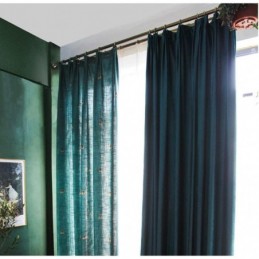 Decoratief Gordijn Van Katoenlinnen Op Maat Gemaakt Gordijn Pastorale Bij Semi-Verduisterende Slaapkamer Kinderkamer