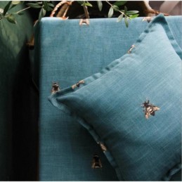 Decoratief Gordijn Van Katoenlinnen Op Maat Gemaakt Gordijn Pastorale Bij Semi-Verduisterende Slaapkamer Kinderkamer