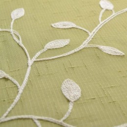 Landelijk Gordijn Op Maat Gemaakt, Ademend, Bladborduurwerk, Woonkamer